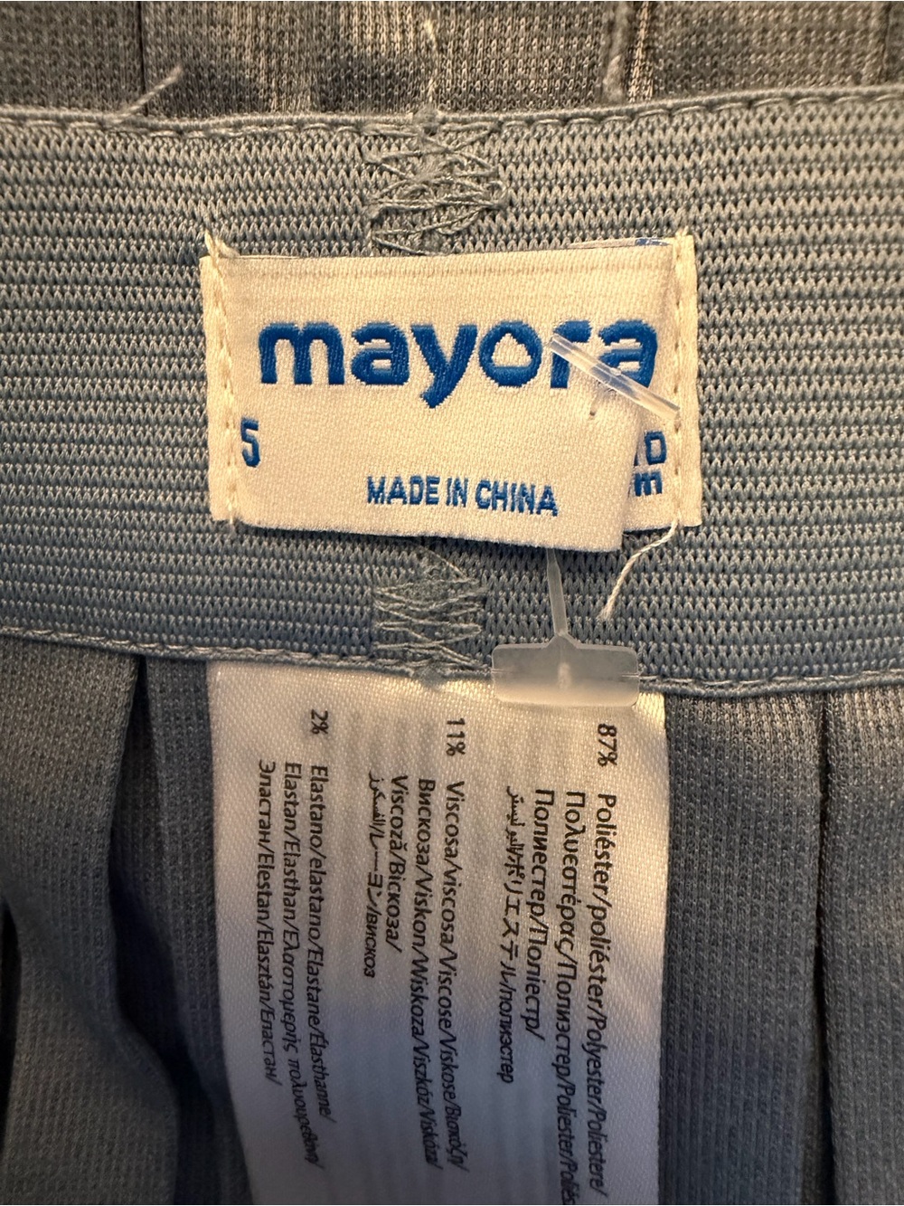Mayoral Light Blue Pleated Mini Skirt - Picture 4 of 7